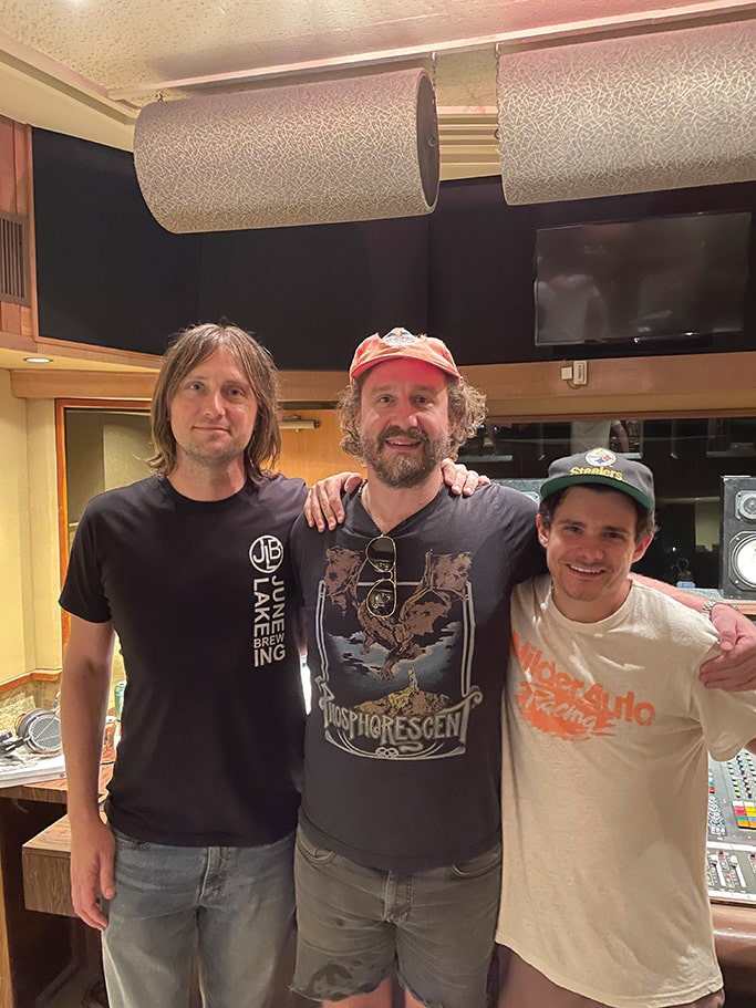 Assistant engineer Clint Welander, Matthew Houck, & Dave at Sunset Sound Assistant engineer Clint Welander, Matthew Houck, & Dave at Sunset Sound